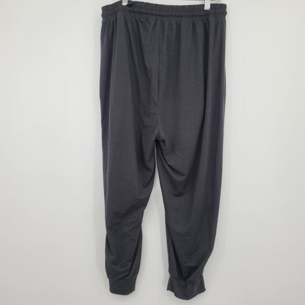 Women's Plus Bae City Blk Joggers Zip Pockets Sz 1X Goth Biker Moto Athletic Y2K - Picture 2 of 9